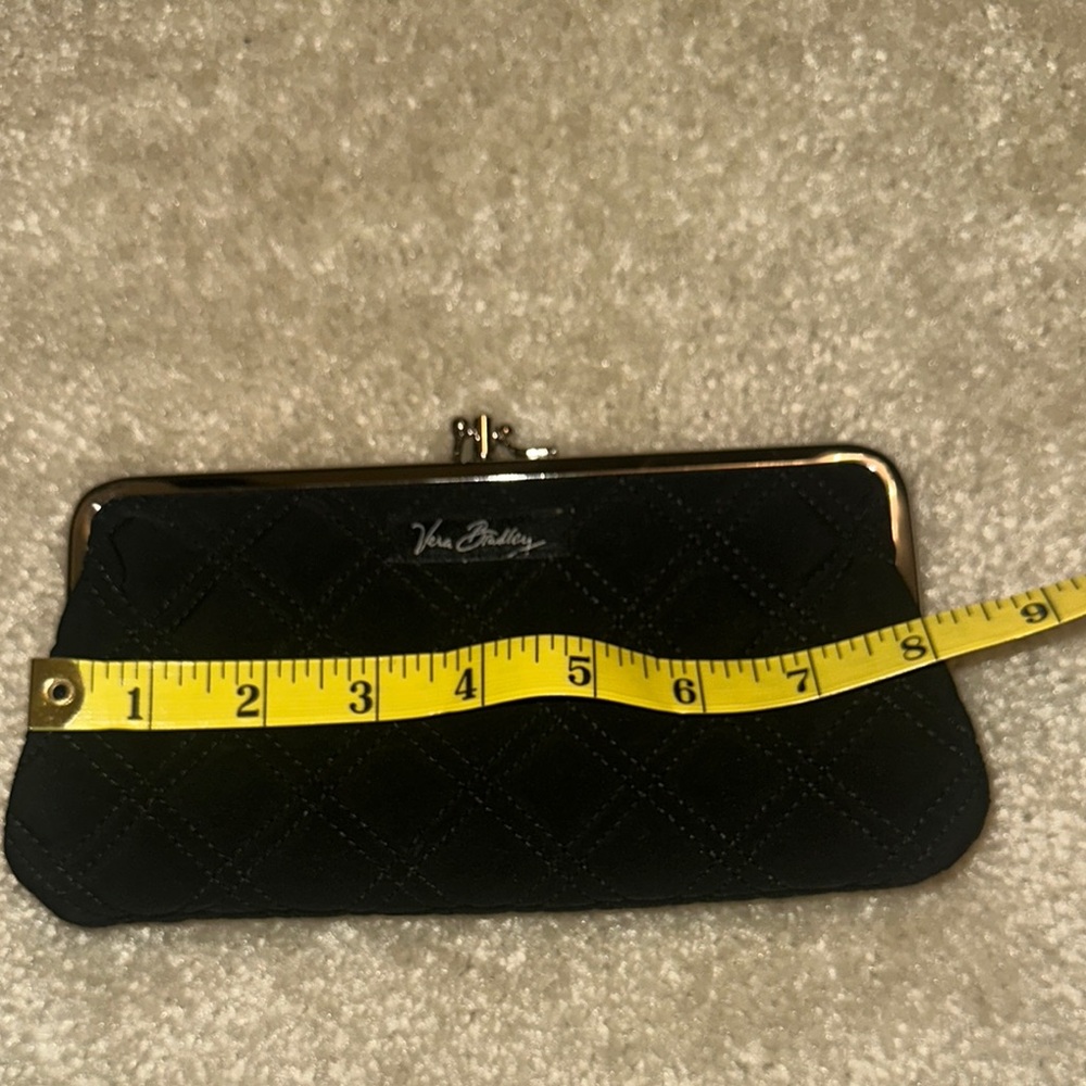 Vera Bradley Black Quilted Clutch wallet - Picture 8 of 9